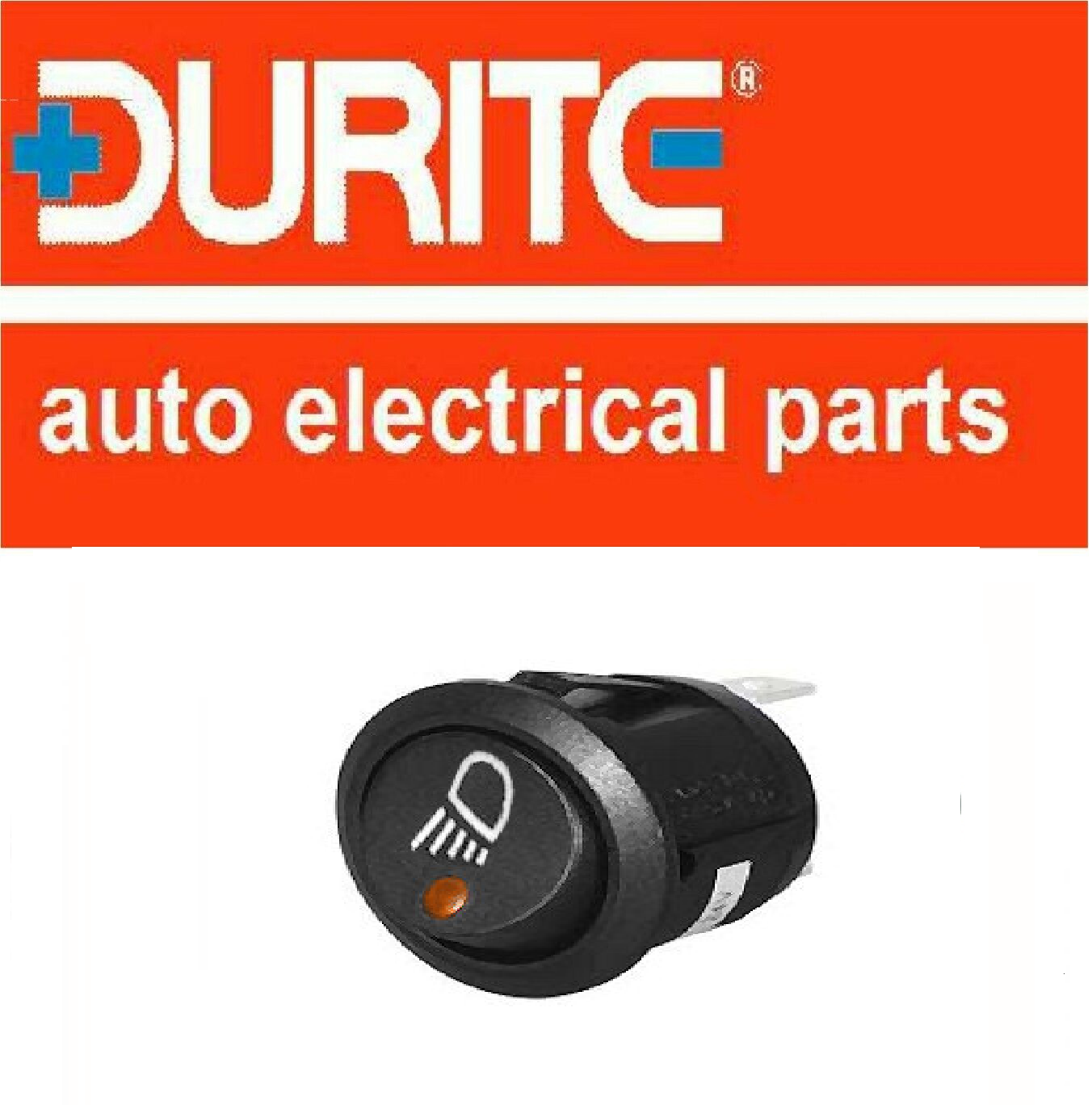 Durite 0-531-11 Amber LED On/Off Round Rocker Switch w/ Work Lamp ...