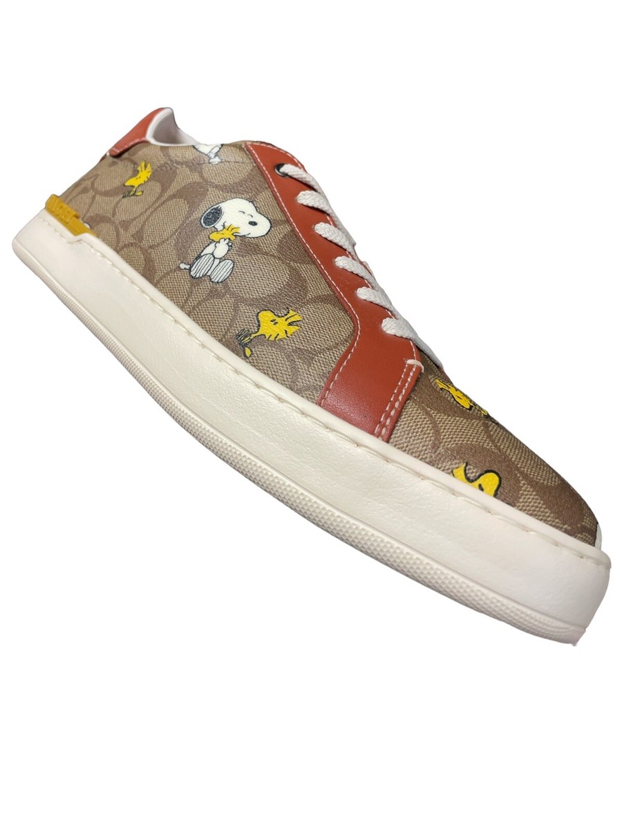 COACH PEANUTS CLIP LOW TOP SNEAKER SHOES SIGNATURE CANVAS  display picture 3