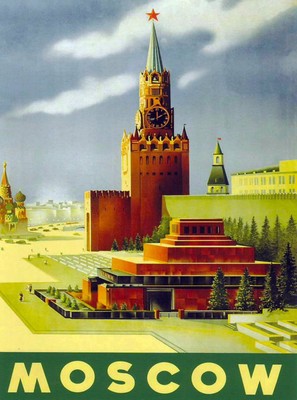 russia russian travel poster moscow print advertisement