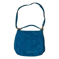 Marc by Marc Jacobs Take Your Marc Leather Hobo Satchel Bag Aquamarine Blue
