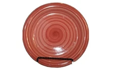 3 Philippe Richard SWIRL Cranberry Red 7 1/2" Salad Dessert Plates