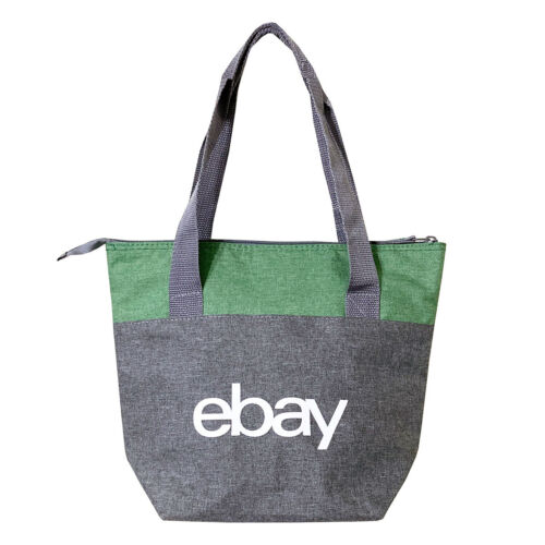 eBay Insulated Lunch Cooler Tote Travel Bag Green Grey - Picture 1 of 9