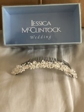 Communion Veil Tiara Jessica McClintock Crystal HalfComb STUNNING - MUST SEE