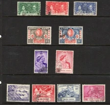 HONG KONG GVI COMPLETE 1935 - 1949 USED CAT. £465 - ALL 44 GEORGE VI STAMPS