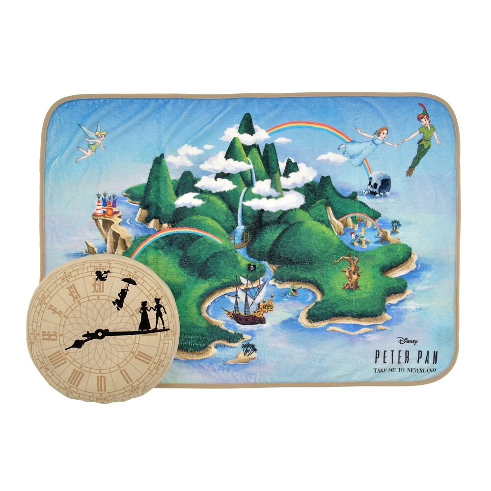 Disney Store Japón Peter Pan Cojín Manta Volando a Neverland Tinker Bell