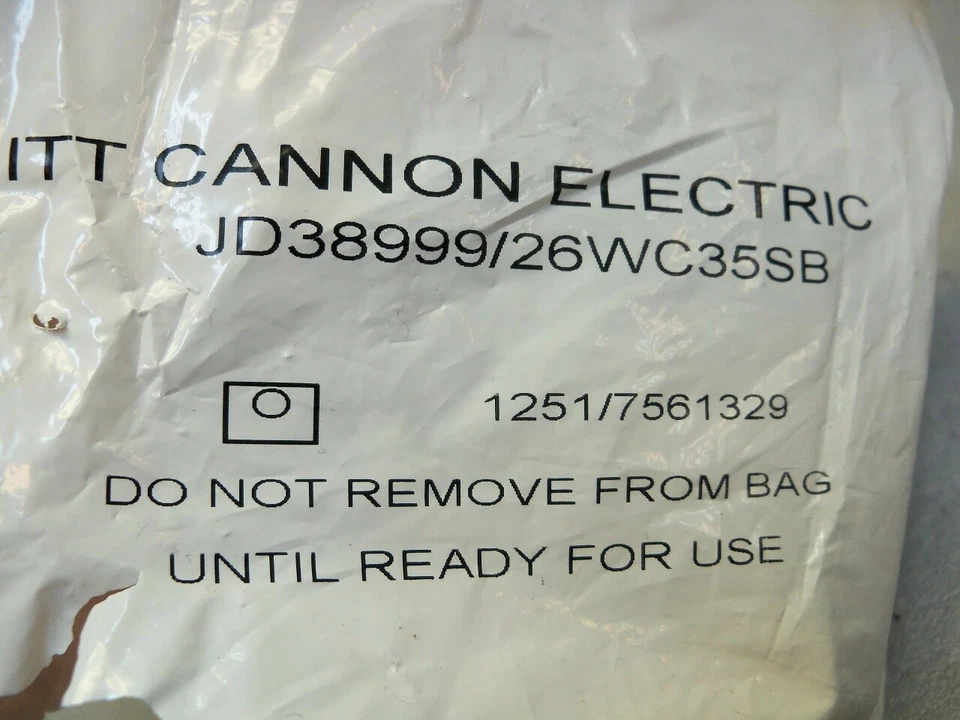 ITT Cannon D38999/26WC35SB Conn MIL-DTL-38999 Circular SKT 22 POS Cable Mount - Image 4 of 4