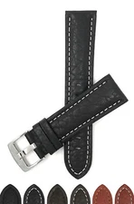 20mm Buffalo Pattern Leather Watch Band Strap for Hamilton Khaki Field