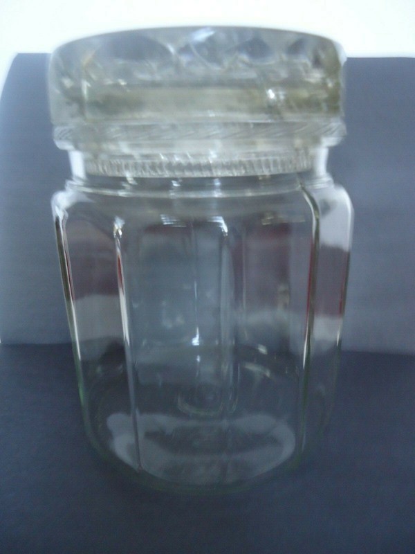 Antique Vintage Paneled Clear Glass Cigar HUMIDOR Patented December 7, 1915