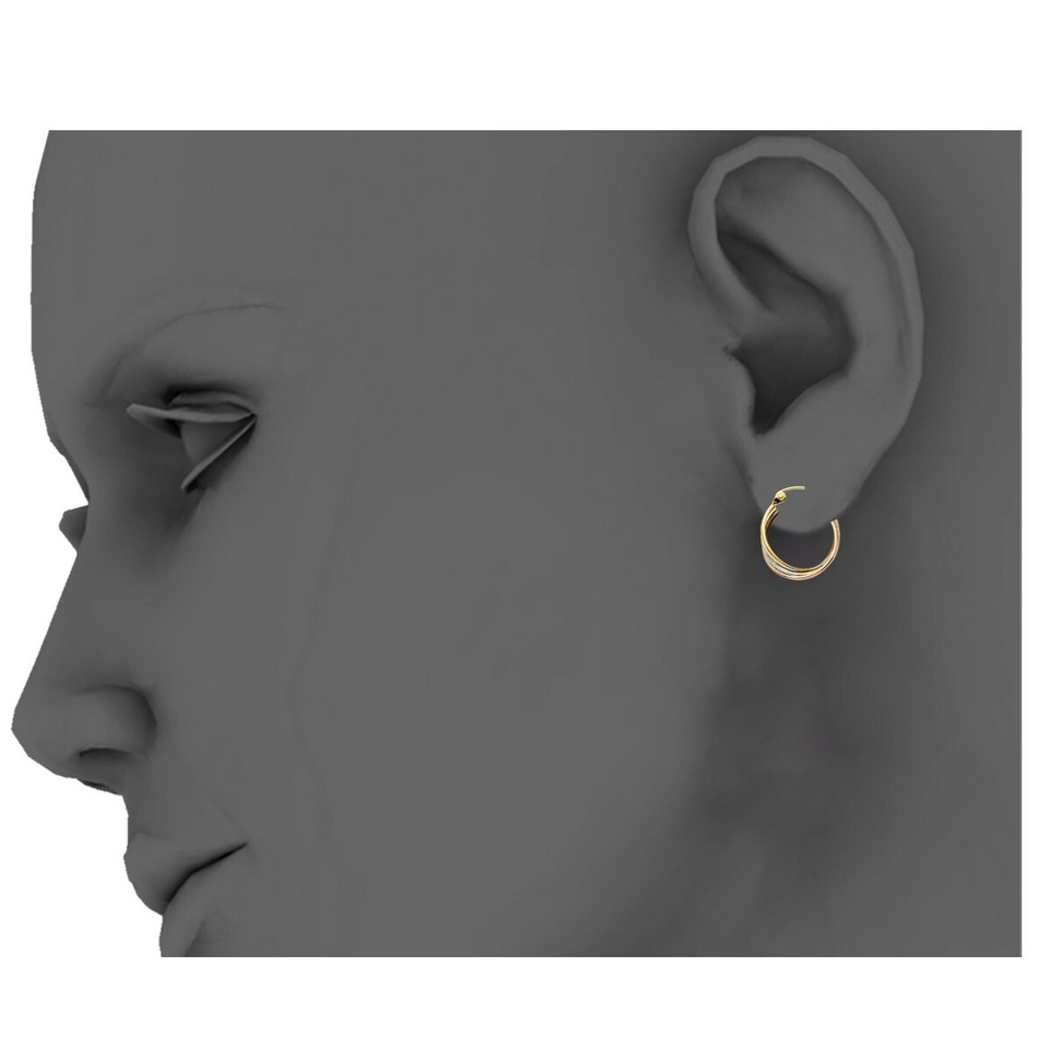 0.93 Karat 14K Weiss Gold Triple 3 Halo Rund Schliff Diamant