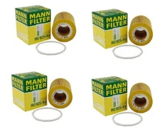 OEM Mann Set of 4 Engine Oil Filters For Land Rover LR2 Volvo S60 V60 XC60 XC70