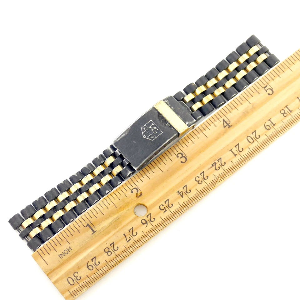 BRAZALETE COMPLETO TAG HEUER 1500 2 TONOS NEGRO RECUBIERTO DE PVD + CHAPADO EN ORO PARA HOMBRE MODELO 229/3 Foto 3 de 4