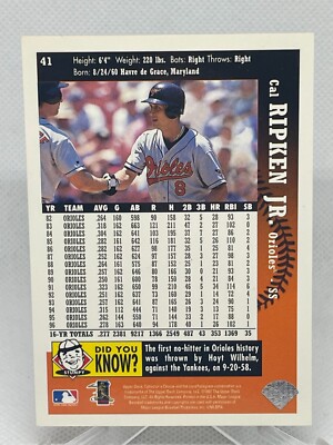 Cal Ripken Jr. 1997 Upper Deck Collector's Choice #41 HOF XGGX | eBay