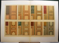 LITHOGRAPHIE 19e DALY ARCHITECTURE Portes et lambris Hotels Paris