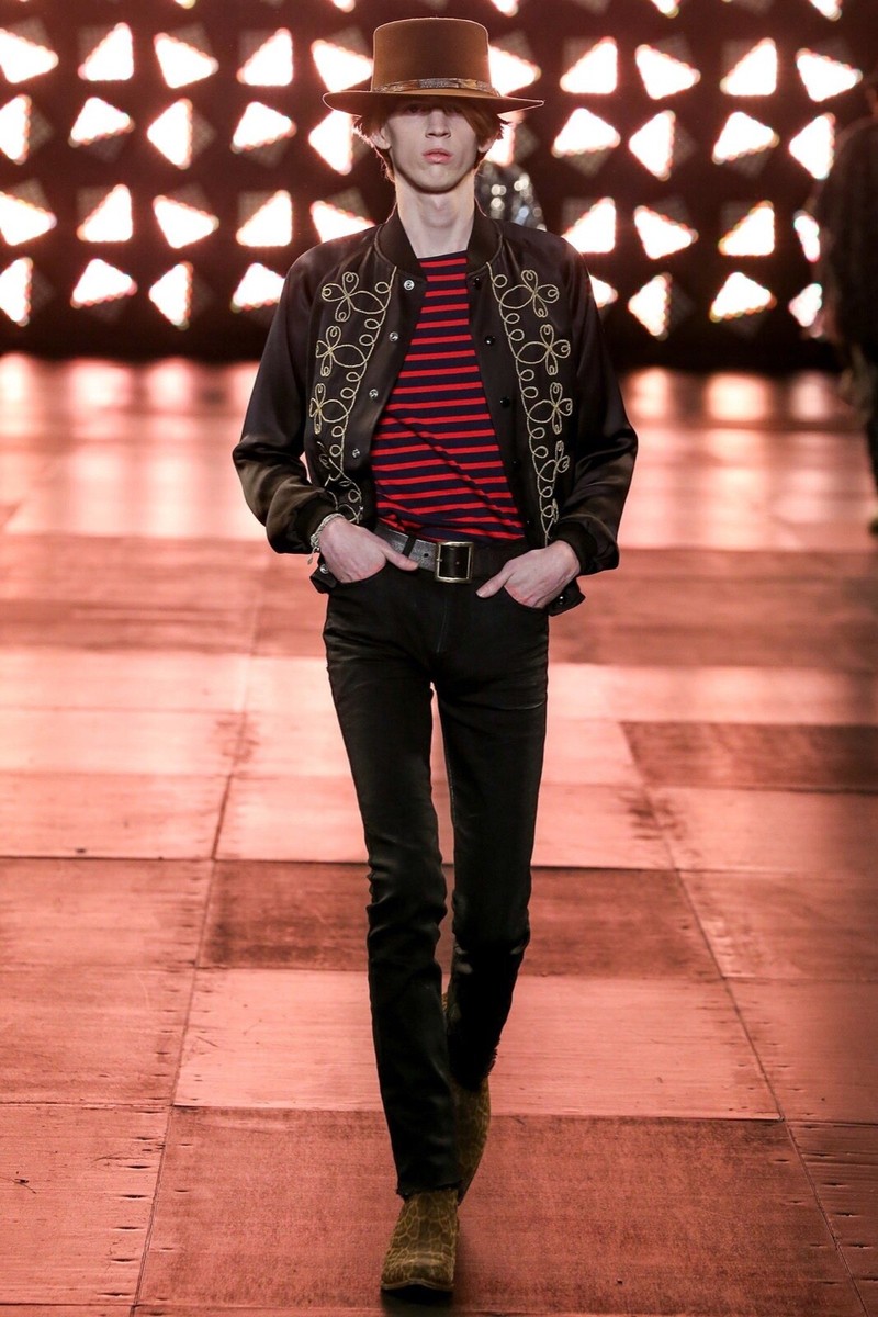 Saint Laurent Paris Napoleon Jacket Gold Souvenir Teddy Hedi