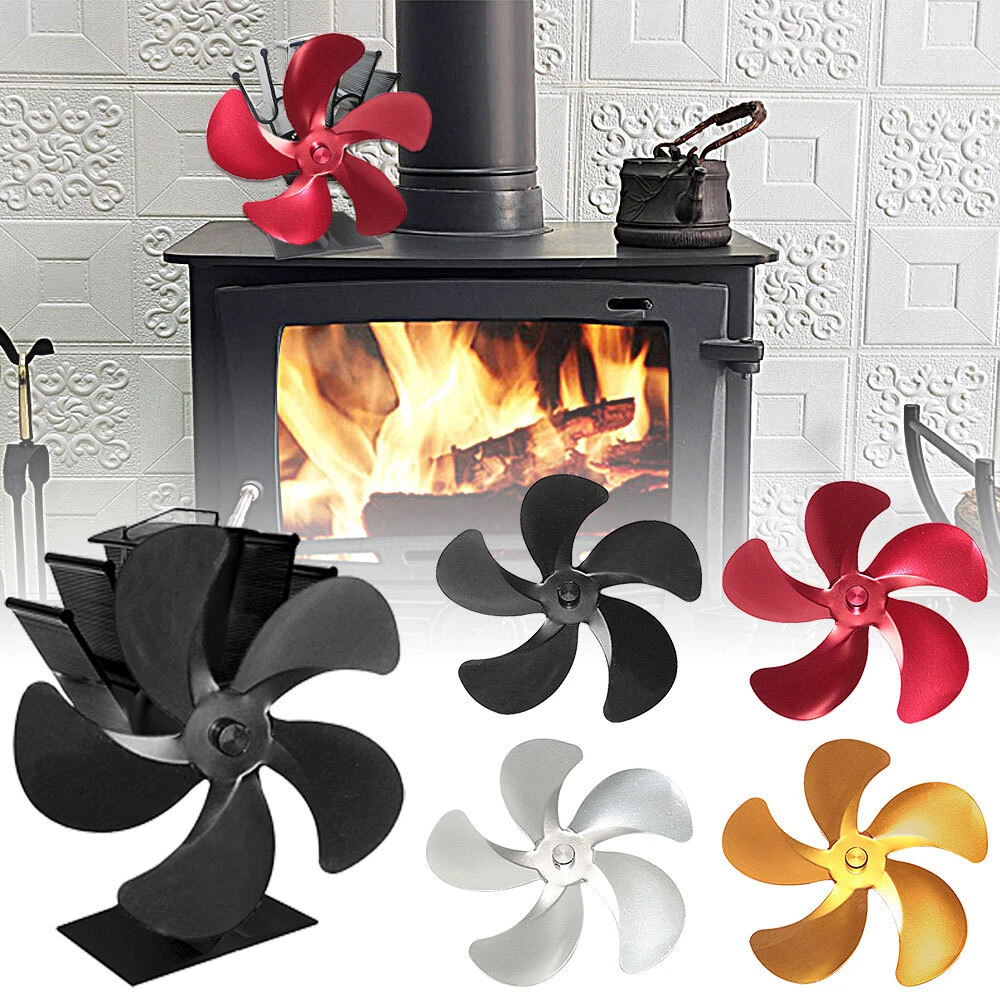 UK Log Burner Heat Powered Fan Wood Burning Stove Wood Stove Fan blade ~ |  eBay