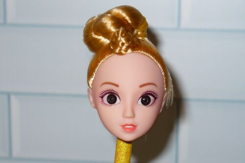 Barbie Doll Size JAPANESE Anime STYLE HEAD ONLY BLONDE HAIR OOAK or Custom Licca
