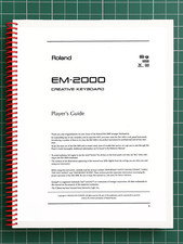 Roland EM-2000 — Owners Manual User Guide Instructions — 233 Pages — USA Made