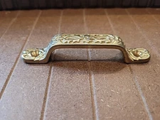  RARE VICTORIAN  HEAVY“CRAFTSMAN”Period Original Drawer Pull-cast Brass 3 In CTC