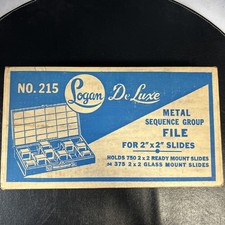 Logan Metal Deluxe Slide File Box for 2" X 2" 35MM Slides No. 215
