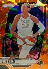 2024 Panini Prizm WNBA A'ja Wilson #86 Orange Ice Prizm Las Vegas Aces MVP