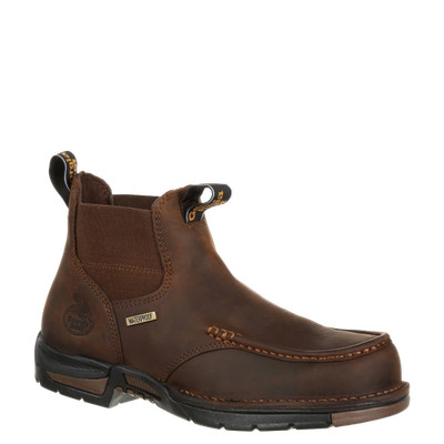 Georgia Boot Men's Athens Dark Brown Waterproof Ankle Work Boot GB00156