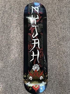 Signed! Element- Nyjah Huston rare gold foil deck- Berrics autograph