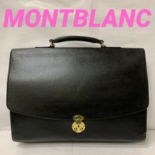 MONTBLANC Borsa da lavoro in pelle A4 nera ufficio laptop documenti usata dal Giappone
