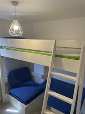 Stompa High Sleeper Bed Built-In Sofa Bed, Desk
