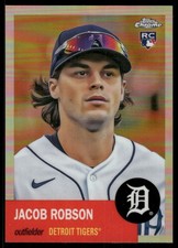 2022 Topps Chrome Platinum Anniversary Rose Gold Refractors 374 Jacob Robson /75