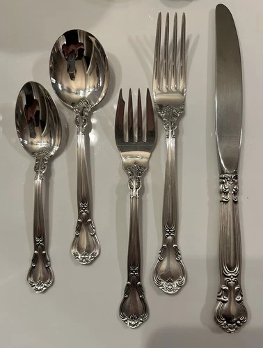 Gorham Chantilly Sterling Silver (.925) Flatware Set 5pc