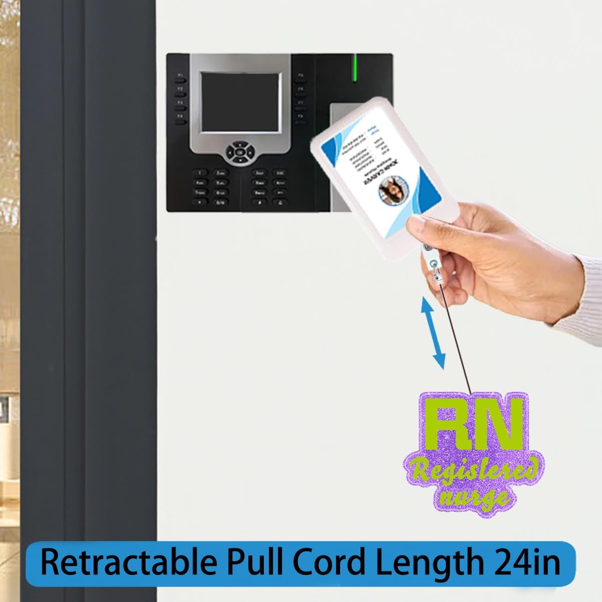 как выглядит RN Registered Nurse Badge Reel Retractable Funny Purple Rn фото