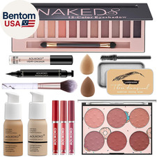 12-Color Pro Makeup Kit for Women - Eyeshadow, Foundation, Lipstick, Blush, Brus