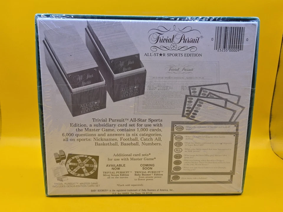 Trivial Pursuit All Star Sports Edition Subsidiary Card Set FACTORY SEALED - Image 2 of 3