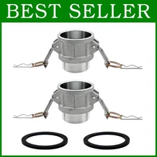 2-Pack 4" Aluminum Camlock Fittings with Gaskets