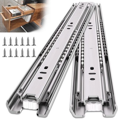 TP-LAIE 1 Pair Heavy Duty Drawer Slides 200 Lb Full Extension 8''-28''