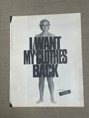 United Colors of Benetton I Want My Clothes Back 2 page magazine print ad