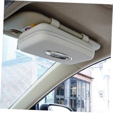 Car Tissue Holder, Sun Visor Napkin Holder, Car Visor Tissue Holder, PU Beige