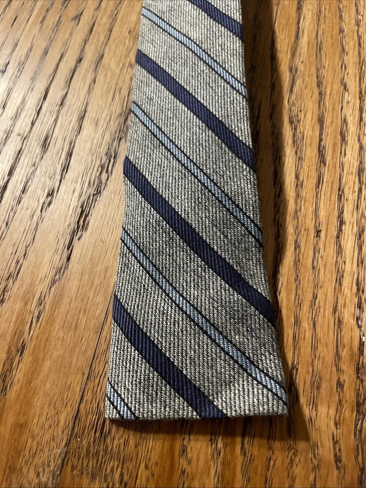 Corbata oscilante de extremo cuadrado ajustada Haband’s Ty Tweed vintage años 50 rayas Rockabilly Foto 2 de 4