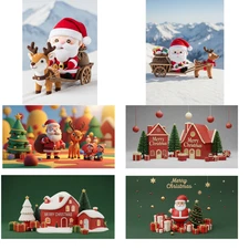 06 Christmas Card Kids Photo Digital AI Art 4"x6"