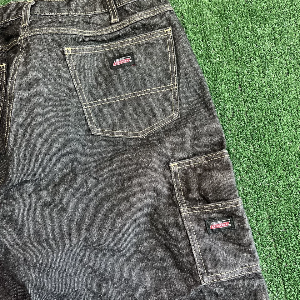 Dickies Black Carpenter Baggy Fit  Shorts Mens 34x14"  Jean Demin Skater Modern - Image 2 of 4