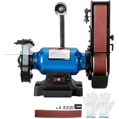 Combo Belt Sander Grinder Bench Sharpener 6'' Disc 2'' x 28'' Belt w/ Lamp