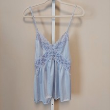 Vintage Sears Lace Camisole Top Lingerie M 12/14 Made in USA Coquette