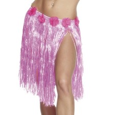 Hula Pink Flower Skirt Costume Accessory