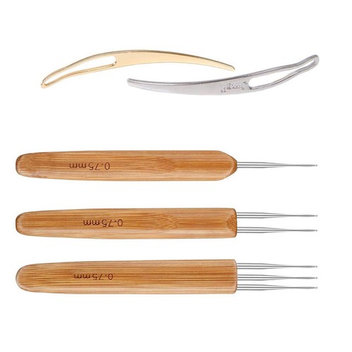 0.75mm Bamboo Handle Crochet Dreadlock Hook Needle Tool Braiding Hair Making - Picture 5 of 7