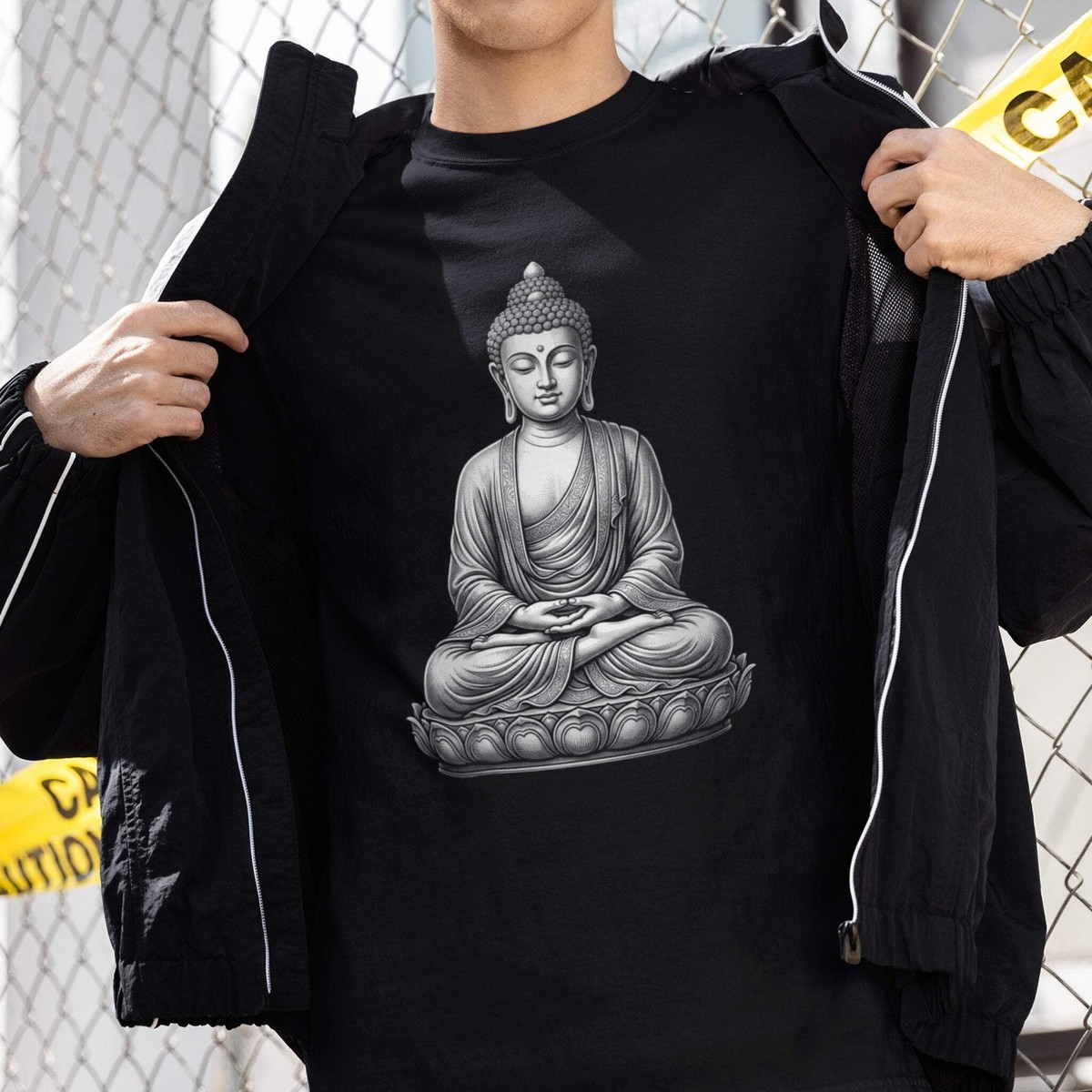 Meditating Buddha Lotus T-Shirt | Zen Spiritual Buddhist Graphic