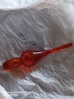 Blenko Glass Bottle Stopper, Tangerine