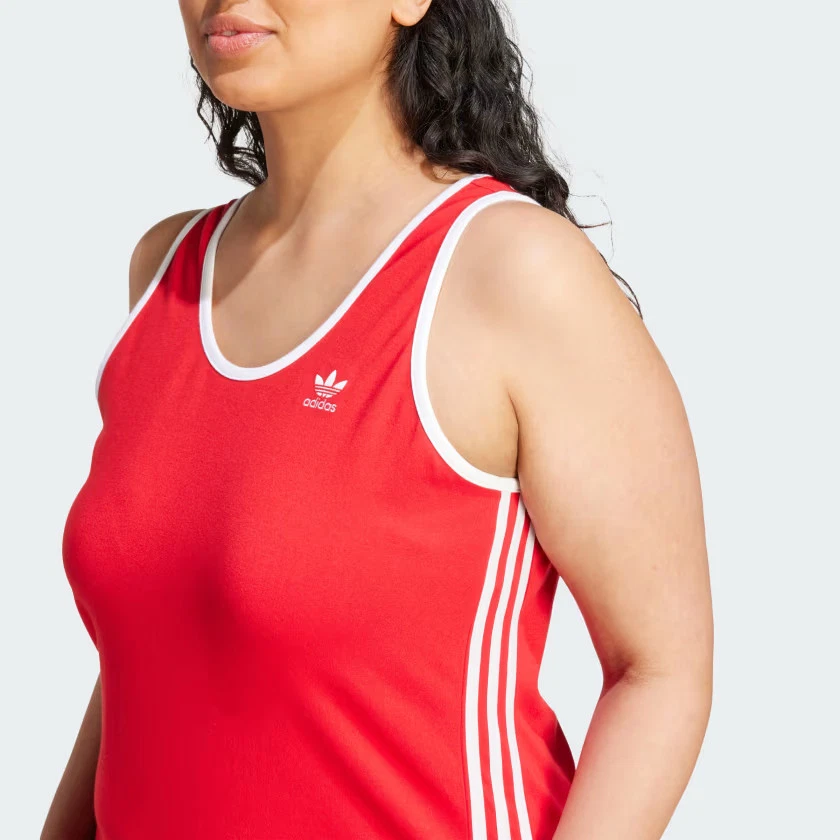 adidas women Adicolor 3-Stripes Tank Dress Maxi (Plus Size) - Image 4 of 4