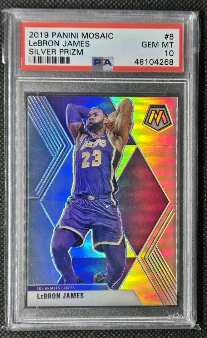 2019 Lebron James PSA 10 #8 Panini Mosaic SILVER Prizm