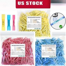 50-Heat Shrink Butt Splice Wire Connector Insulated Waterproof Crimp Terminals