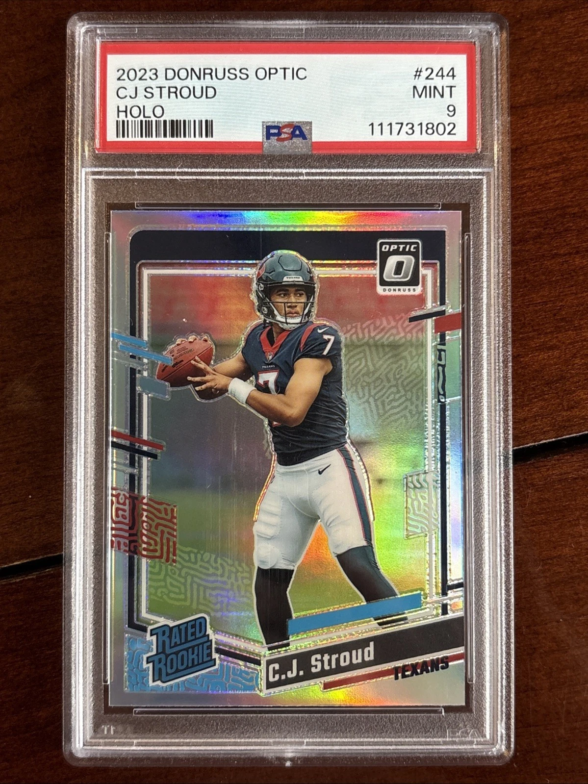 Deal for 2023 Donruss Optic CJ Stroud Holo Rated Rookie PSA 9 Texans RC